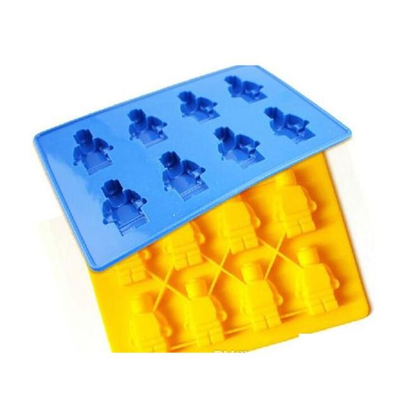 

50pcs shaped sil ice cube tray mini robot figure sile chocolate cake mold tray sqcifz ppshop01