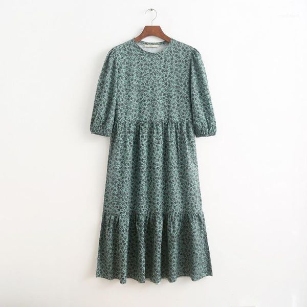 

women dress autumn 2019 new fashion vintage prints pattern half sleeve modern lady dresses feminino vestidos1, Black;gray