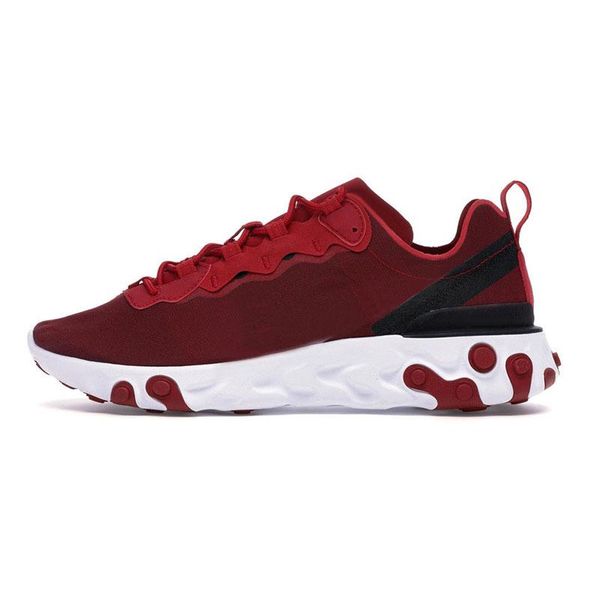 

2021 react 55 element 87 running shoes team red orbit bred tour green mens sports shoes womens runner trainers 90s outdoor sneakers, White;red