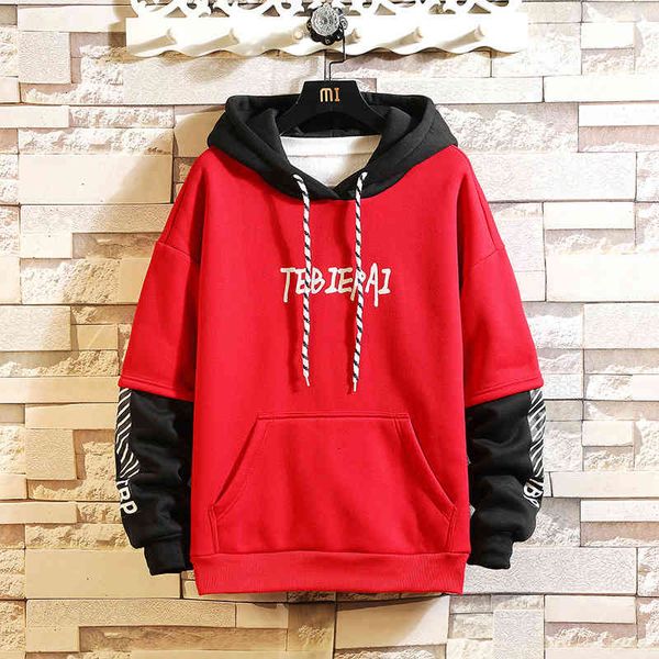 

brand hoodies sweatshirts men letter print long sleeve hoodie hip hop streetwear clothing plus size m-4xl jl1x, Black