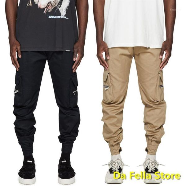 

2020 represent pants men women represent cargo pants skinny size hip hop trousers multi-pockets overalls1, Black