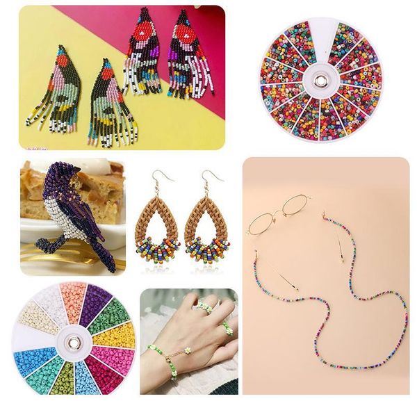 

2000pcs/lot 12grids glass seed beads set charms jewelry beads for bracelet necklace earrings handmade craft diy jewelr jlltad