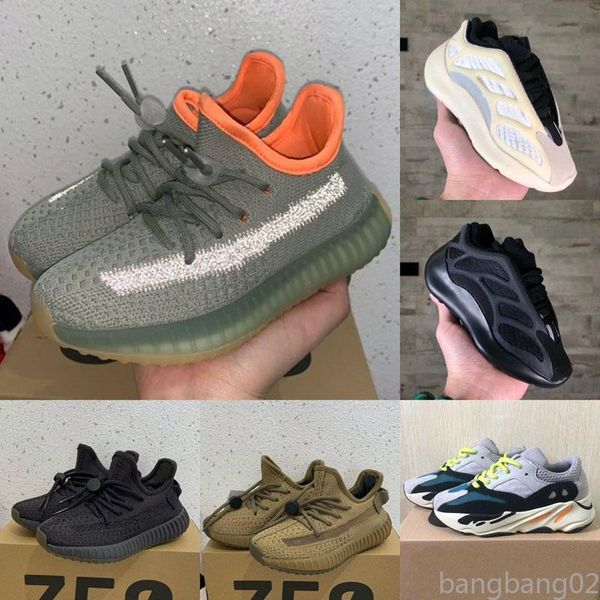 

new baby детская обувь kanye wave runner кроссовки мальчика девушки малышей тренер кроссовки детские спортивные туфли черный серый bb02, Black