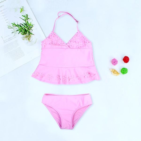 

children's swimwear pink kids swimsuit1