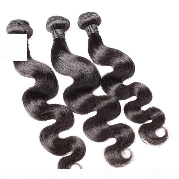 

bella hair 8a 100% unprocessed brazilian hair weft 3pcs lot human hair bundles natural color brazilian body wave human hair weaves, Black
