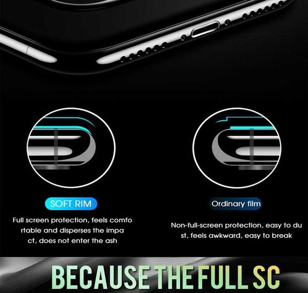 

25d curved soft edge tempered glass on the for iphone 6 6s 7 8 plus x glass screen protector on iphone xr wmtelq