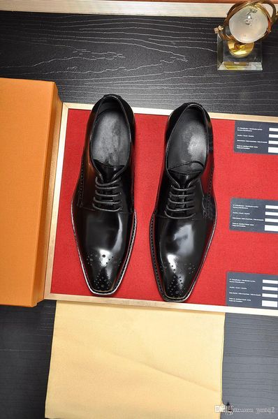 

sp fashion men свадебные обувь офис обувь дизайнер мужские формальные квартиры обувь роскошные мужчины классические бизнес кожаные мужские о, Black