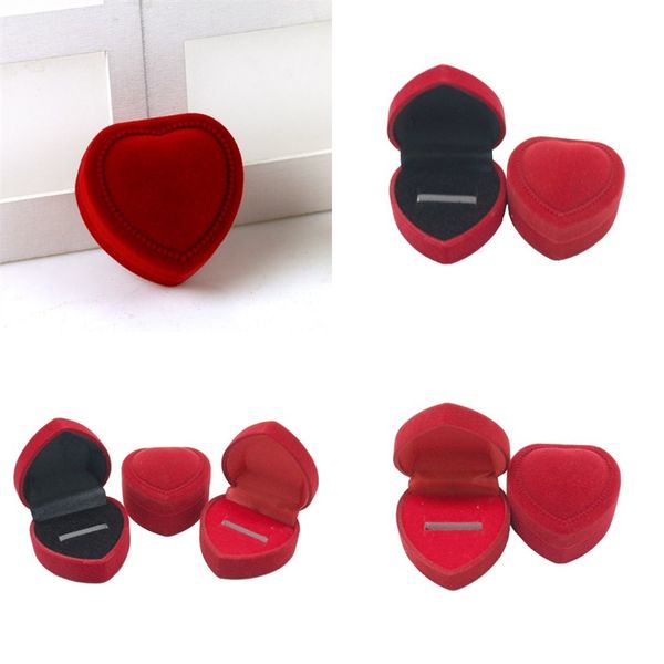 

jewelry display boxes ornaments earrings ring packaging red cases pendants ornaments gifts organizer love heart 1 2hya f2