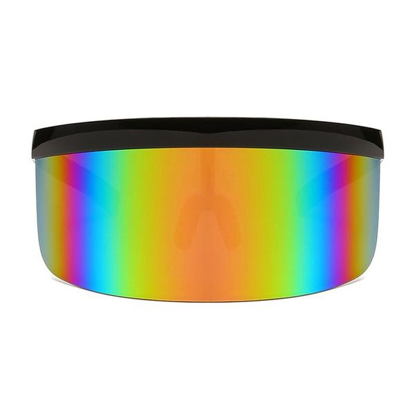 

outdoor visor glasses side and front face coverage for long term wear reusable sunglasses sale-wt, White;black