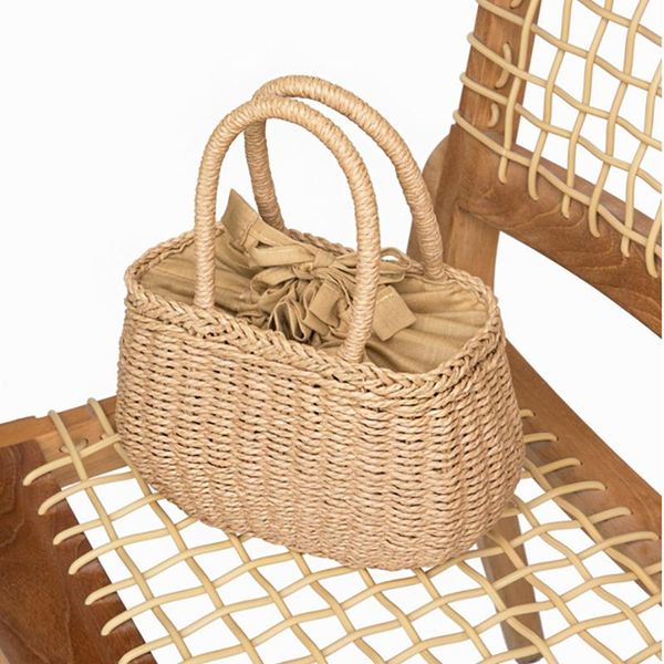 

new summer bohemia knitted straw fashion women's handbags beach woven tote luxury crossbody shoulder bags