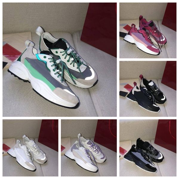 

luxury designer sneakers men women casual shoes spring and autumn leather mesh sneakers couple shoe size 35-45, Black