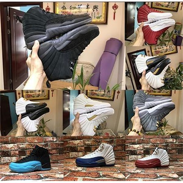 

12s basketball shoes for men 12 reverse taxi game royal triple black gym red flu game gamma blue mens sports s
