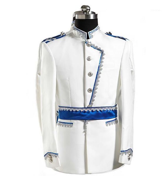

men's suits & blazers 2021 arrival european royal singer men suit set with pants mens handmade formal dress slim fit + pant 4xl1, White;black