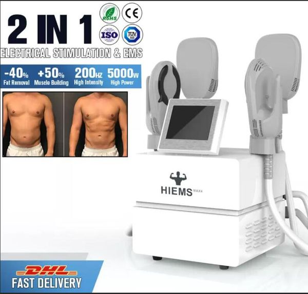 

portable pro max4 ems slimming shaping machine electromagnetic muscle stimulation fat burning body shaping weight loss device with rf