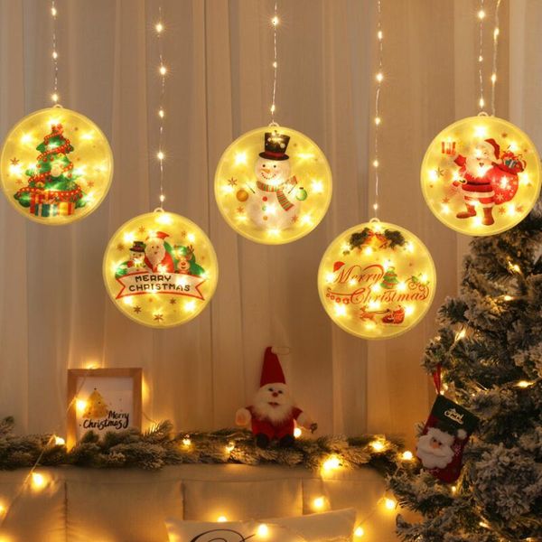 

new ornament christmas round decorative string curtain light room decoration led star lights no battery lx3846outletdiaa
