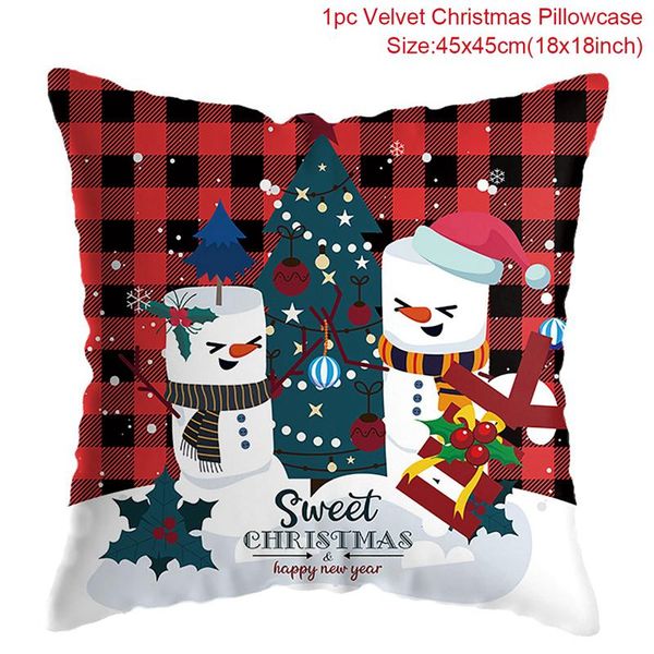 

красный снеговик рождественская обложка подушка с рождеством декор для дома 2020 рождественские орнаменты navidad noel xmas подарок новый го