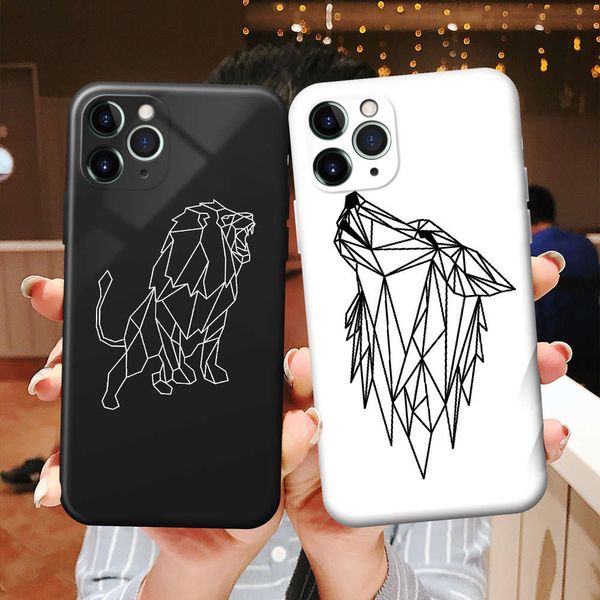 

mobile phone silicone cover, vip 12 pro se2 xs max xr 7 8 6s plus mini silicone case, with lion pattern, owl pattern, lovers pattern