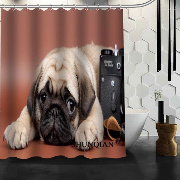 

shower curtains puppy dog curtain bath screens modern polyester fabric customized curtain1