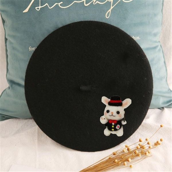

beret hat women bonnets cute vintage college sailor black woolen beanies retro sweet painter hat wholesale, Blue;gray
