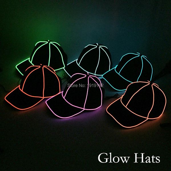 

costume accessories wholesale 10 pcs glow party hats 10 color available el sun hat for holiday halloween easter decoration powered by dc-1.5, Silver
