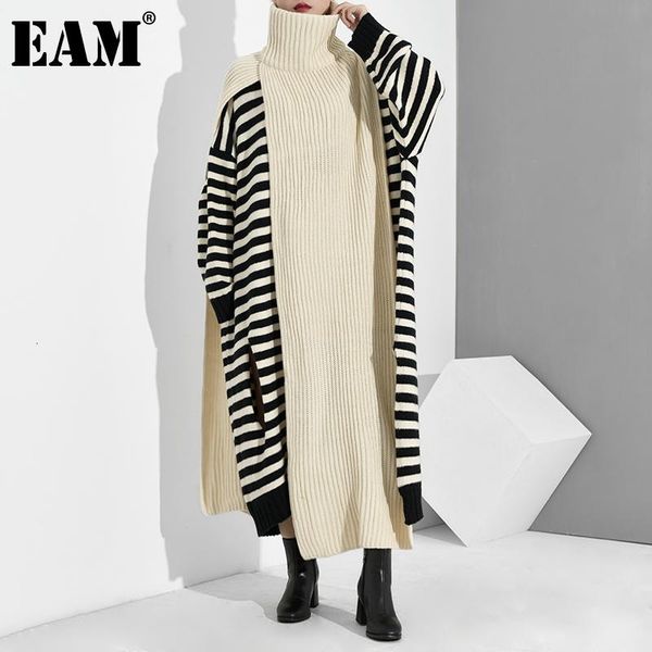 

scarves [eam] women beige long keep warn vent split joint warm scarf personality fashion tide autumn winter 2021 tv873, Blue;gray