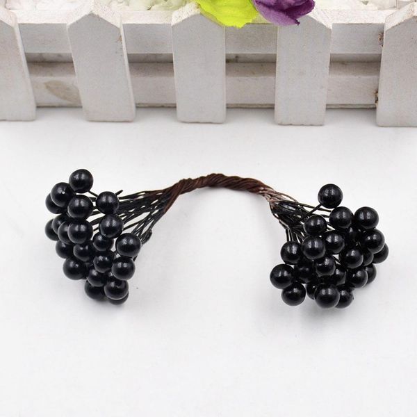 

25pcs lot double head stamen berry artificial flowers for needlework decor wedding party decor craft gift diy scrapbooking h jlludb