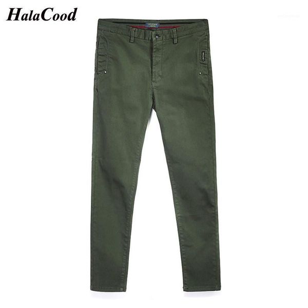 

men's spring autumn trousers business casual pants pure cotton simple fashion straight pants trend versatile slim elastic1, Black