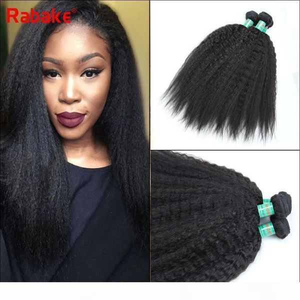 

coase yaki kinky straight human hair bundles malaysian brazilian peruvian raw indian virgin human hair weave extensions bulk wholesale deal, Black