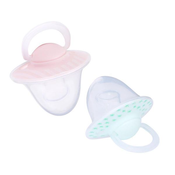 

flat thumb baby pacifier with dust cover safety silicone concave nipple teether for toddler 0-3y