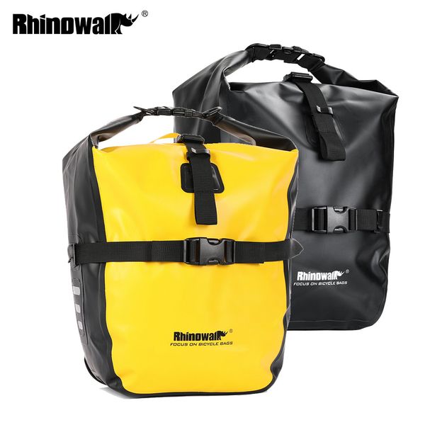 

rhinowalk 20l bicycle pannier bag waterproof portable bike rear rack tail seat trunk pack cycling mtb bag bike accessories