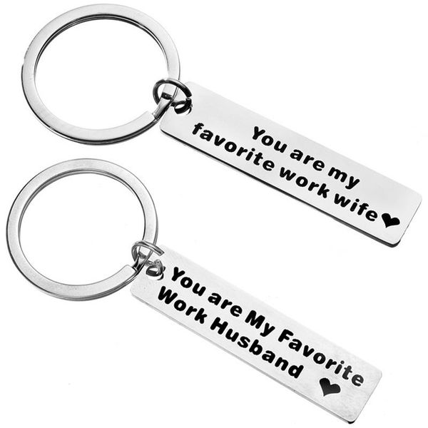

keychains my favorite gift for wife husband girlfriend boyfriend engraved key chain birthday anniversary day her him, Silver