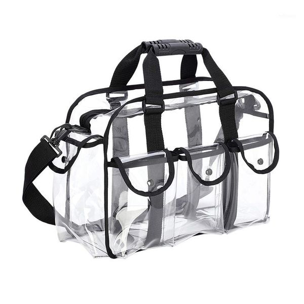 

clear travel makeup bag shoulder strap adjustable for women men, travel, beach1