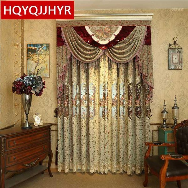 

royal aristocratic high-end custom embroidered high shade curtains for living room european luxury curtains for bedroom/kitchen1