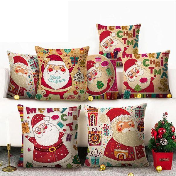 

pillow case christmas home supplies cushion cover cartoon xmas decor throw soft cozy pillows pillowslip 45*45cm 1pcs