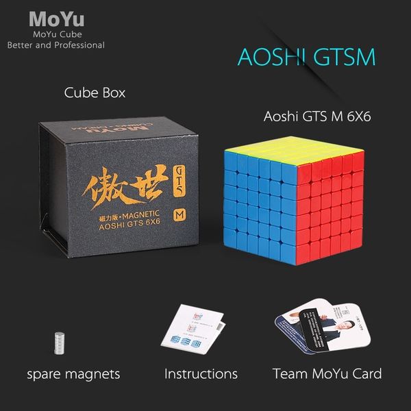 

moyu aoshi gts m 6x6x6 magnetic gtsm magic speed cube puzzle professional magic gts 6 m 3x3 magnet educational toys for children y200428