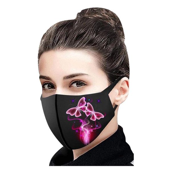 

dustproof washable mask butterfly print face fabric mask reusable protection proof mouth masque comfortable safe mask lady bbyvkb