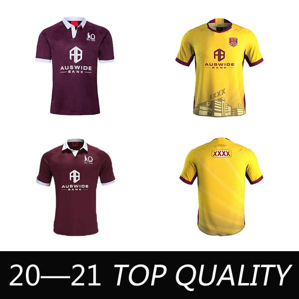 

2020 national rugby league queensland 21 20 qld maroons malou rugby jersey 2019 qld maroons state of origin rugby jersey, Black;yellow