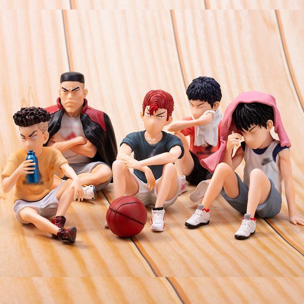 

10cm anime slam dunk sakuragi hanaichi pvc action figures rukawa mitsui hisashi collection model toys