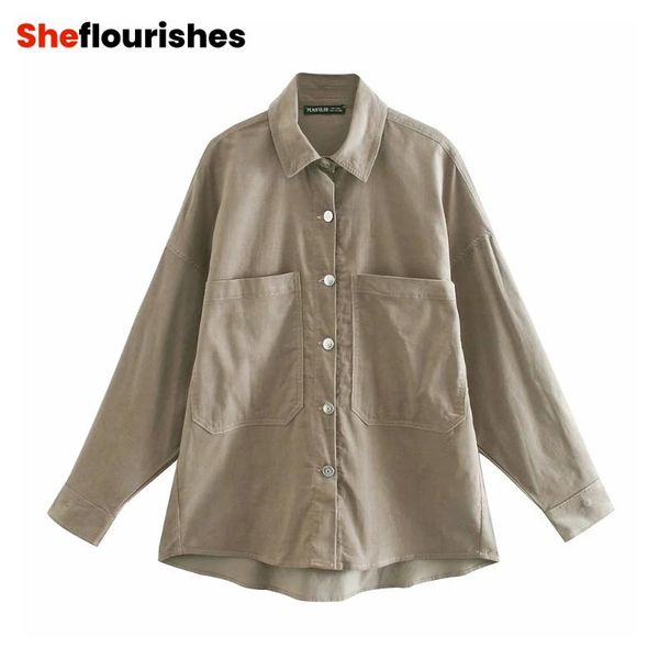 

2020 new autumn female korean trendy casual turn down collar outwear chic solid cotton shirt blouses coffee jackets, Black;brown