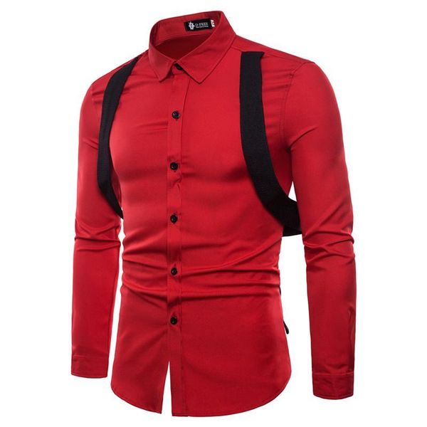 

men's casual shirts 2021 shirt men spring autumn long sleeve dark solid color lapel large size button european, White;black