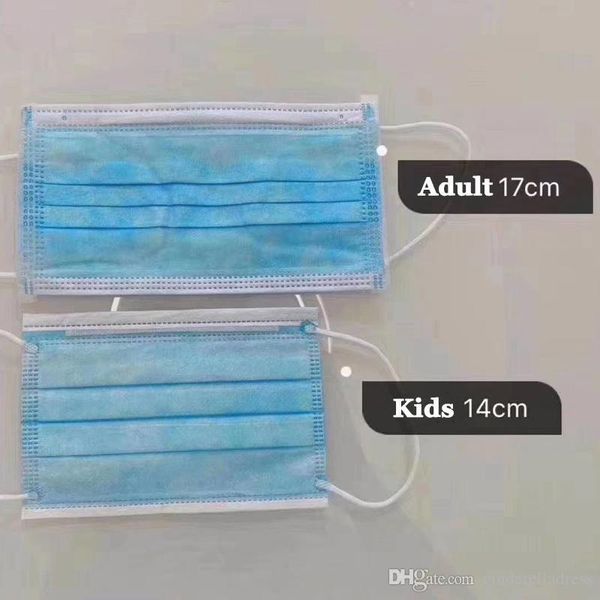 

filter mouth disposable protective bacteria 100factory adult/kids face air pollution 3 layers mask for children masks24ul