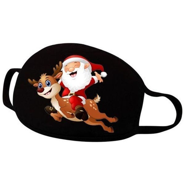 

face masks xmas mouth cover reusable washable christmas cartoon printed anti dust mask kid black polyestoutlethe7x