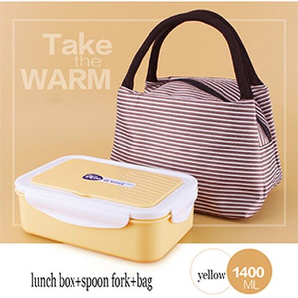

microwave oven heating lunch box rectangle student bento box japanese style plastic box with spoon fork bbylkn
