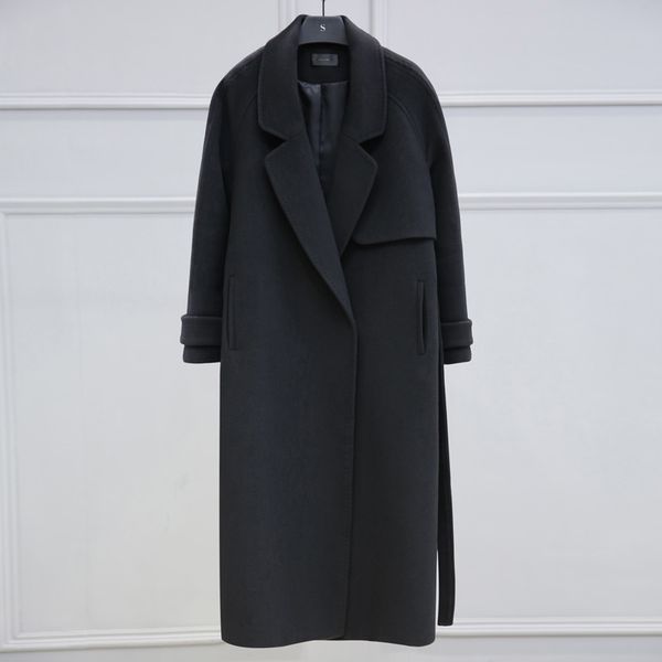 

quality winter high wool jacket thicken korean jackets long women's clothing 2020 female manteau my4483 sqsr, Black