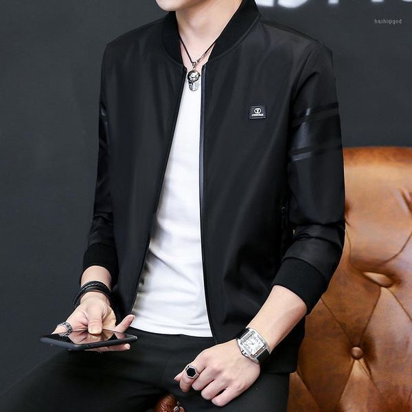 

new spring autumn casual bomber brand jacket male baseball men's windbreaker solid fashion slim men jackets coat dropshipping1, Black;brown