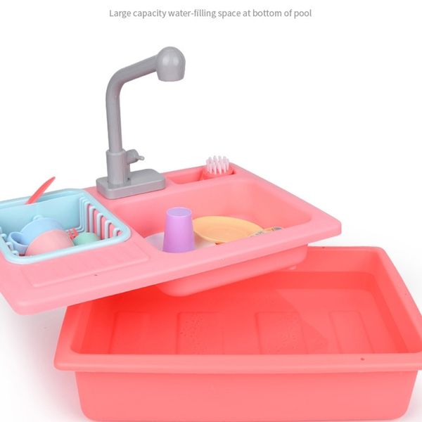

kid kitchen toy set simulated electric dishwasher pretend table play plastic cartoon safe cute house toys for children girl gift y200428