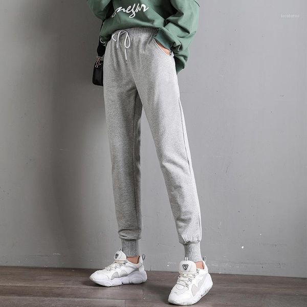 

women's pants & capris women cotton baggy sweatpants with pockets running joggers workout trousers elastic waist drawstring loose sport, Black;white