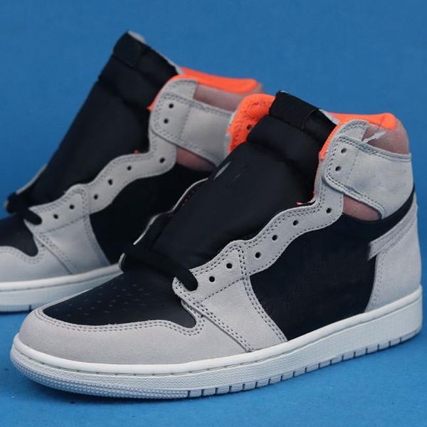 

jumpman 1 retro high neutral grey hyper crimson neutral grey black hyper crims big size shoes gym shoes men shoes schoenen