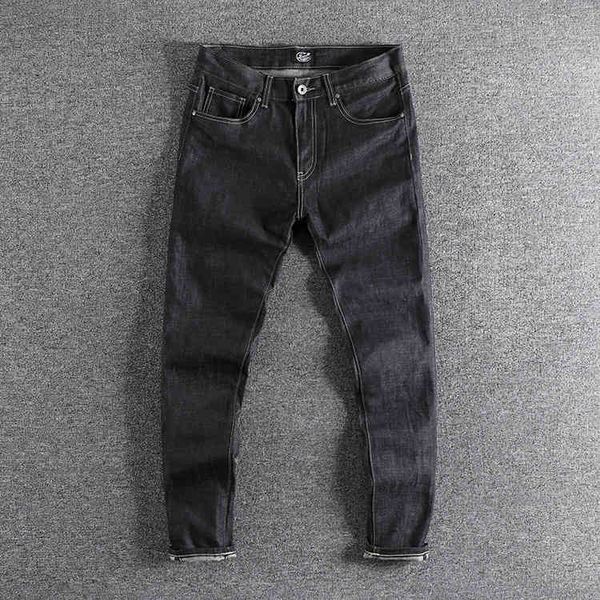 

men's jeans primary color red ear non desizing slim fit men's jeans pants 782q, Blue