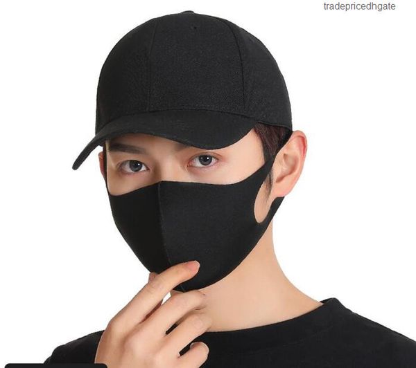 

factorymwh9fashion washable filter pure black earloops more reusable face-fitting mask with ing